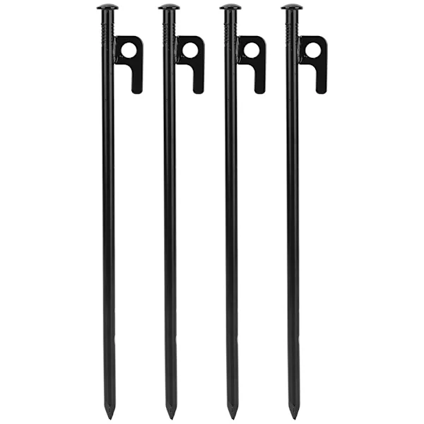 4 STK utendørs camping strandtelt Stålspiker bakken spiker vindtett spiker bakken spiker (30cm)