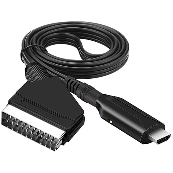 SCART to HDMI Cable - SCART to HDMI Adapter - All-in-One SCART to HDMI 1080p/720p Audio and Video Converter