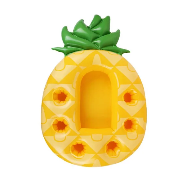 Oppustelig Flydende Drikkeholder Tegneserie Avocado Ananas Multi Hul Kop Underlag Pool Party Vin Telefon Holder