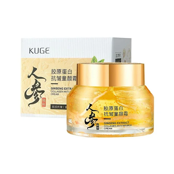 Kultainen Ginseng-seerumi ryppyjä ja tummia läiskiä vastaan, kasvojen esanssi, ginseng-uute neste εк