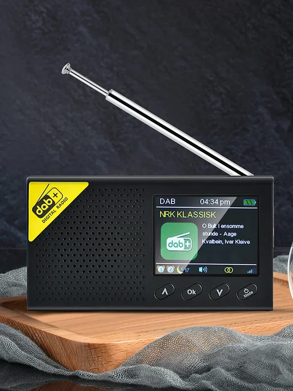 AliExpress - Radio numérique portable DAB DAB+ rechargeable, radio FM de poche, lecteur de musique Bluetooth avec écran LCD de 2,4 pouces, réveil