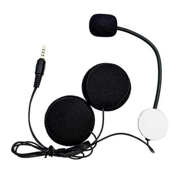 Motorcykelhjälmar Intercom Mikrofon Headset 2 Högtalare 32 Mikrofon för Halv-Motorcykelhjälm Rak Kontakt