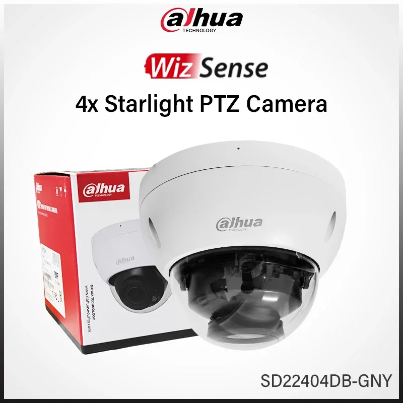 AliExpress - Dahua 4MP PTZ-camera 4x optische zoom Mini Starlight Dome Beveiliging CCTV SD22404DB-GNY Ondersteuning Gezichtsdetectie IK10 