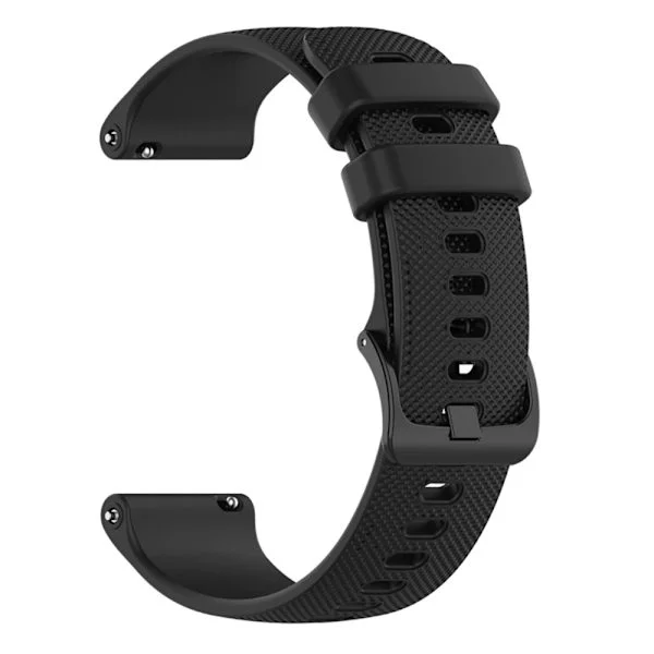 20 22 mm silikonrem för Garmin Venu 3 Band Forerunner 265 255 245 Music Vivoactive 4 Band för Garmin Venu Sq 2 Plus armband Svart Svart