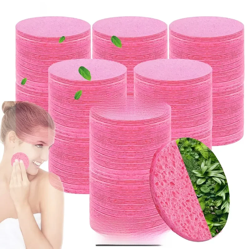 AliExpress - 50-1000PCS Kompresse Gesicht Waschen Puff Natürliche Holz Zellstoff Schwamm Gesicht Waschen Puff Schäumen Gesicht Puff Cosmetic Puff 