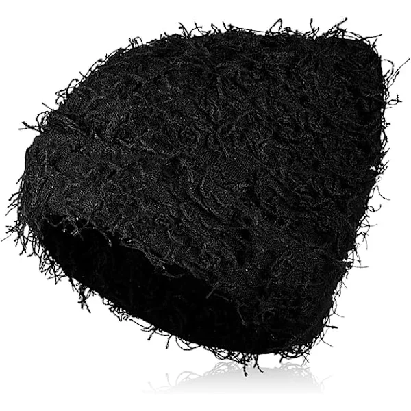 Slitt Strikket Lue Fuzzy Vinterluer Tykke Varme Beanies Snøluer Skull for Barn Kvinner Menn Utendørs Ski Strikkelue