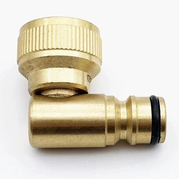 Mässing Trädgårdsslang Koppling 90 Graders Vridbar Adapter 26mm Mässing Trädgårdsslang Koppling 90 Graders Vridbar Adapter