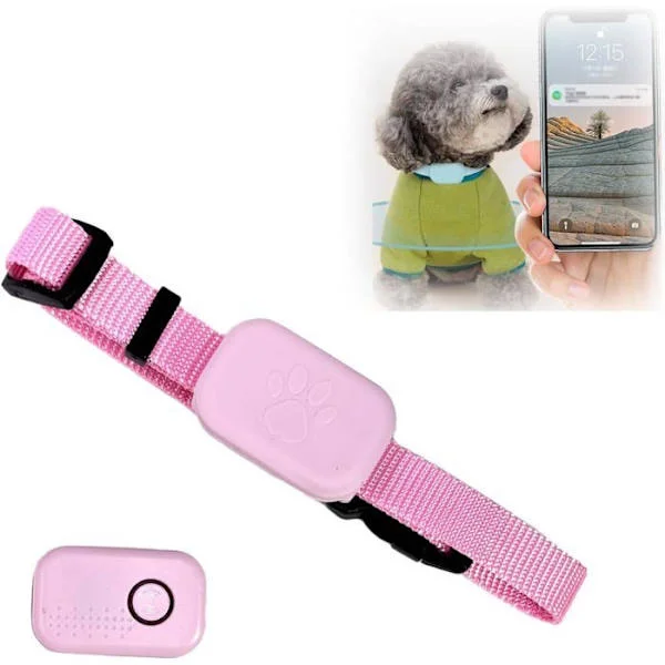 GPS Katte Tracker, Ideel til Små og Mellemstore Hunde og Katte, til Apple Find (Kompatibel med iOS/Android), Ros HUNTING