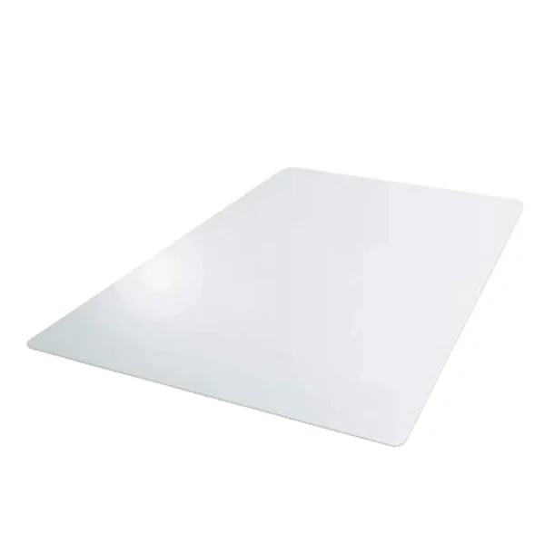 Polykarbonat kontorstol - rektangulært underlag til lav- til mediumlugg tæpper, 76 x 119 cm, klar