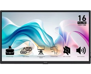 MSI 16tum MP165 E6 - Portabel 16tum Full HD-skärm som endast väger 0,78 kg