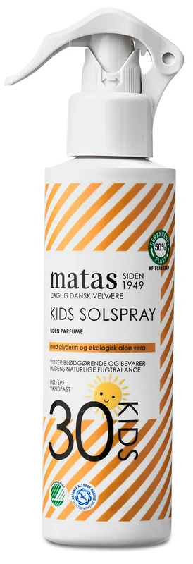 Spar 25% • Køb 2, Matas Striber Kids Solspray SPF 30 Uden Parfume 200 ml, Hudpleje, Til Mor & Barn, Skincare Til Børn