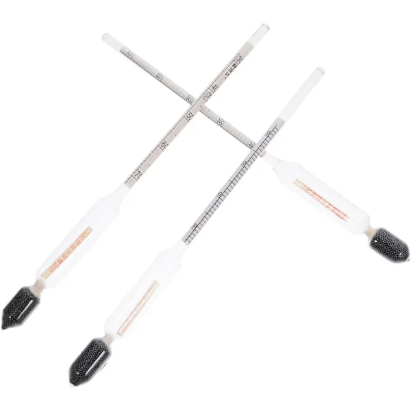3 stk. hydrometer til sirup og øl, glas, jernsandmateriale, hurtige målinger, nem betjening til måling af sukkerindhold i hjemmet -
