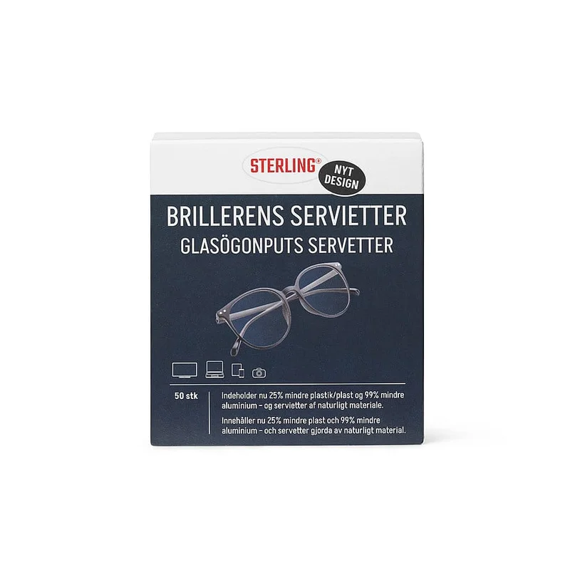 Sterling Brillerens Servietter 50 stk, Tøj & Bolig, Briller & Solbriller, Brilletilbehør