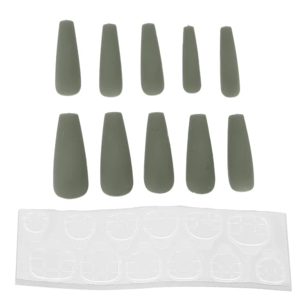 10 stk. Press On Negle Kiste Falske Negletips Ekstra Lange Kiste Glansfulde Falske Kunstige Negle Manicure Dekoration til Kvinder N5355-03