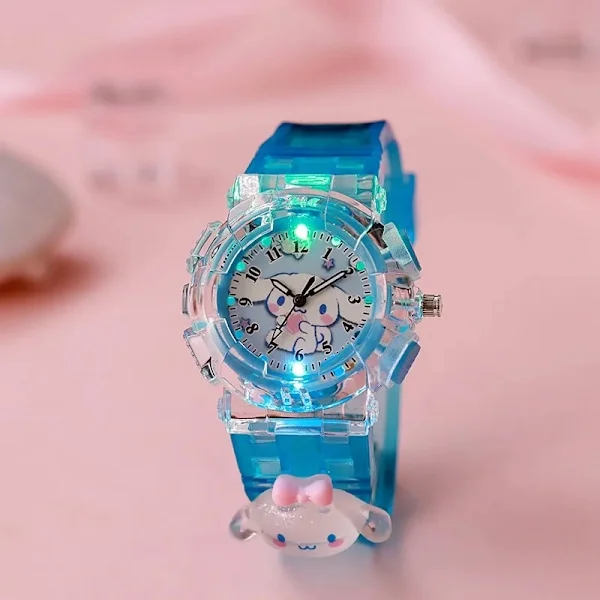 Sanrio Luminescence Cinnamoroll Kuromi 3D-kuvioinen lasten rannekello Söpö rannekello Sarjakuva joulu rannehihna lasten lahja (FMY)[C]