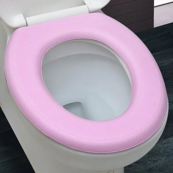 WC-matto, vedenpitävä pehmeä WC-istuimen päällinen kylpyhuoneen WC-matto Pinkki