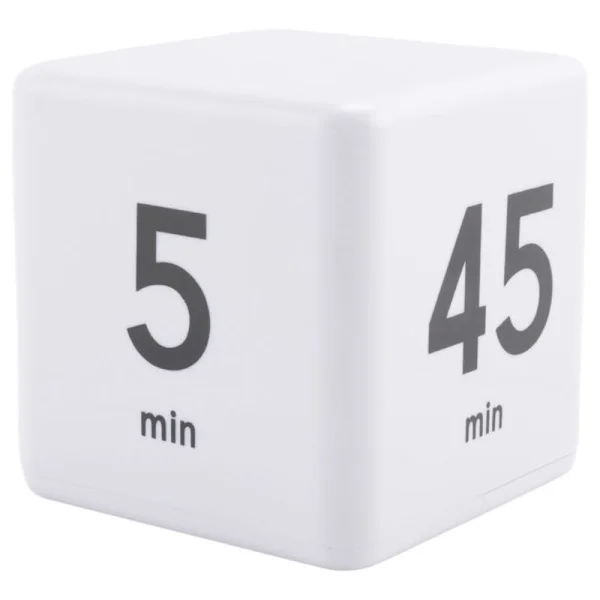 Square Timer Kitchen Timer Time Management Timer Gravity Sensor Flip for Time Management and Countdown 25-5-45-15 Minutes