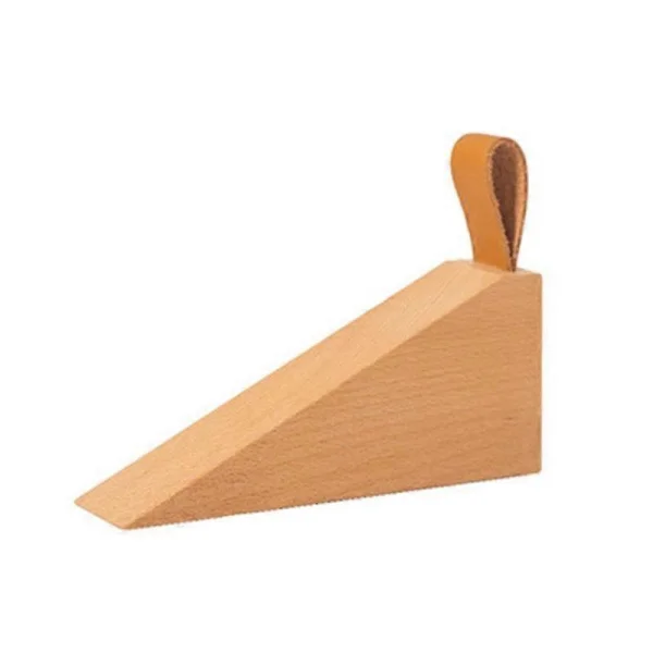 【NX】Creative Wooden Door Stop Movable Anti-collision Wooden Door Wedge Convenient Door Holder Safety Floor Mat Beech
