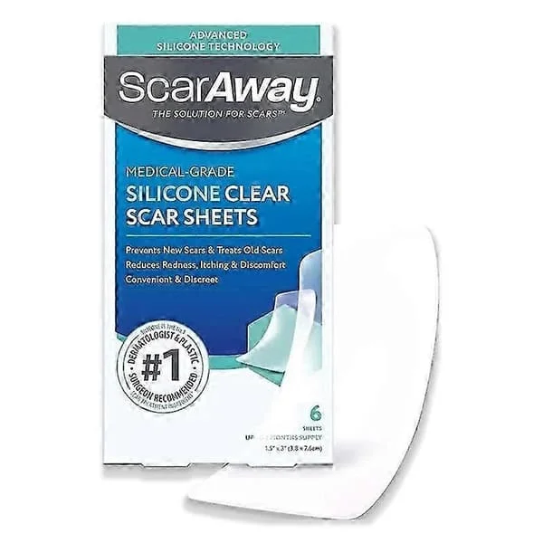 Scar Away Medisinsk-grad Klare Silikon Arrplaster 6 Ark og 10 Ark