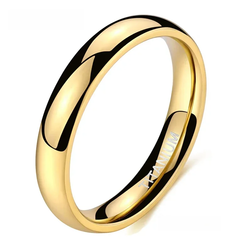 AliExpress - Tigrade-Bague en Or Poli pour Homme et Femme, 4mm, Noir, Bleu, Argent, Document, Alliance, Titane, Unisexe, Gravure, Taille 15