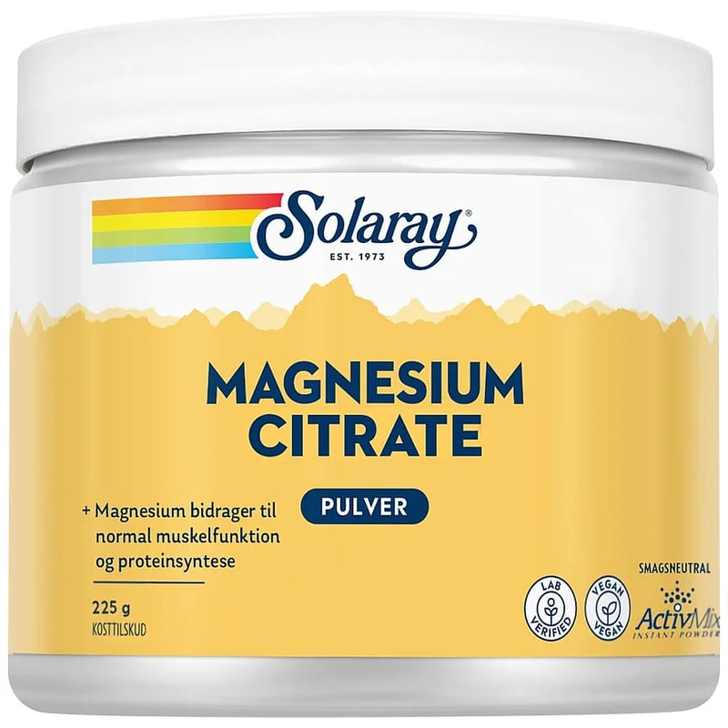 Solaray Magnesium Citrate 225 g, Helse & Madvarer, Mineraler, Magnesium