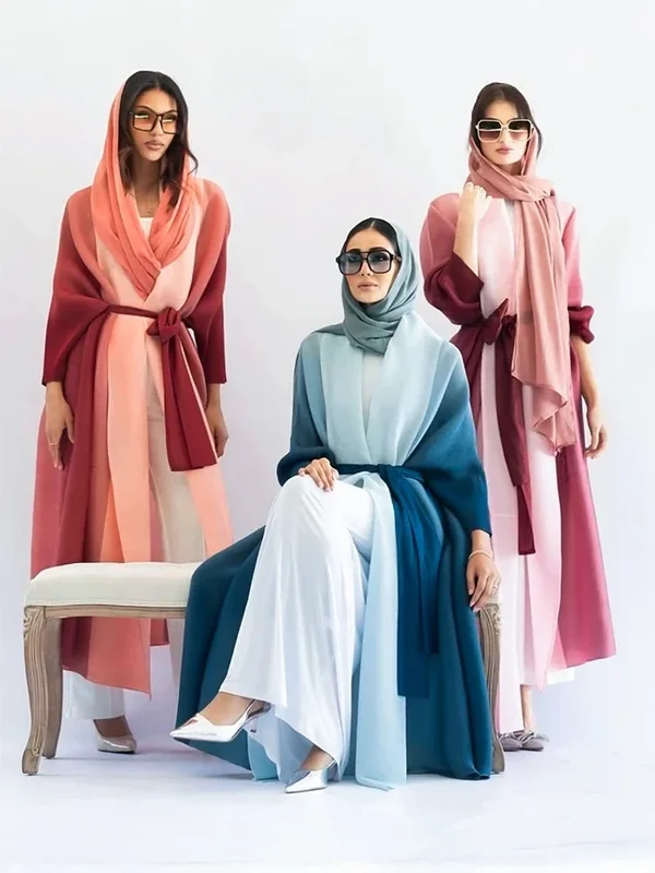 AliExpress - Vêtements arabes Femme luxe casual imprimé Long manteau pour femmes musulmanes Abaya papillon dubaï Ramadan 2025 Femme grande taille 