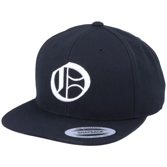 Iconic - Svart snapback Caps - O Letter 3D Black Snapback @ Hatstore