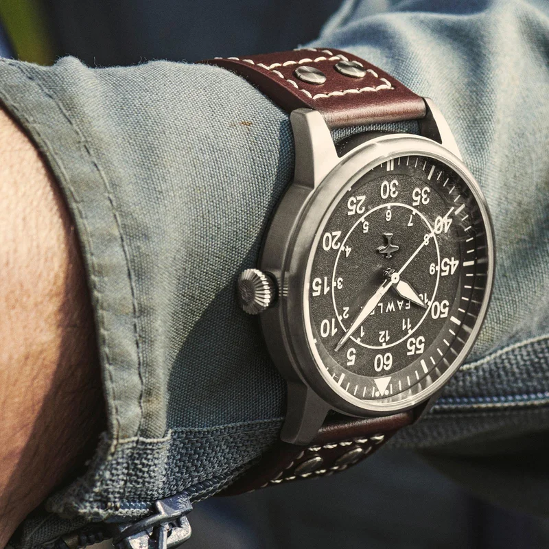 Apollo | Black and Silver-tone Stainless Steel Pilot’s Watch for Men - Wrist watches
