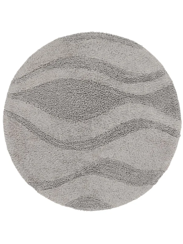 Washable Small Breeze Rug - Grey Ø 120 Cotton, Rustic Style