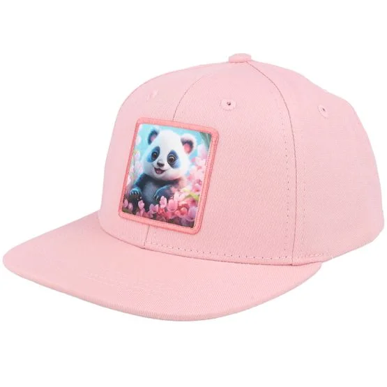 Kiddo Cap - Kids Happy Panda Pink Snapback Snapback Pink Cap - @ Hatstore