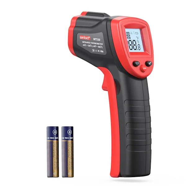 Infraröd termometer temperaturpistol -58°F till 1094°F, Digital IR värmeytpistol, Beröringsfri lasertermisk pistol för matlagning, BBQ, pizzaugn