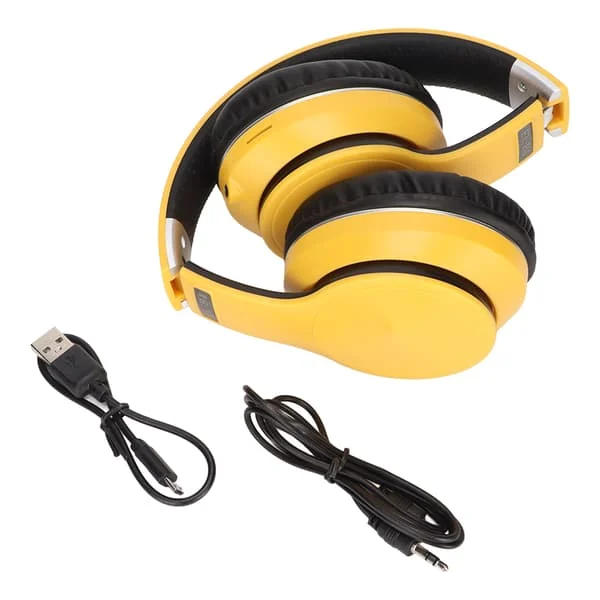 ELB4 Bluetooth Hörlurar Multifunktionella Vikbara Trådlösa Hörlurar för Sport Gaming Gul