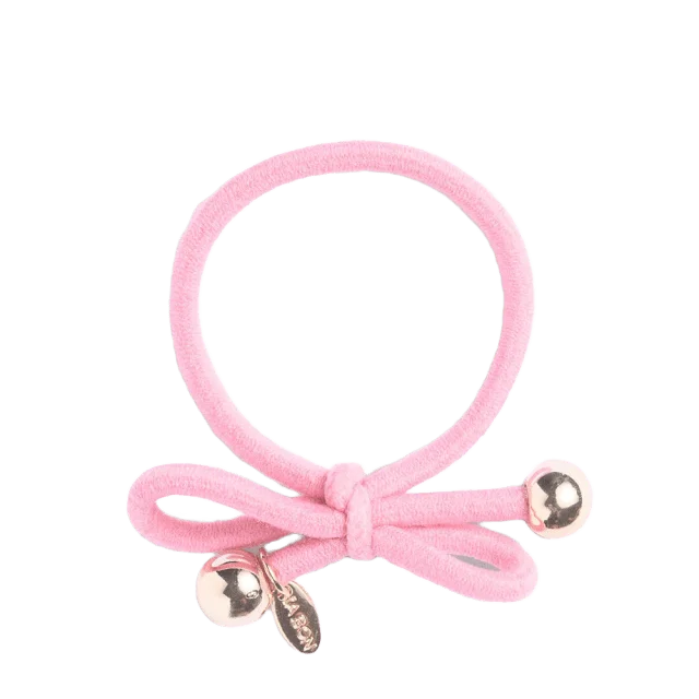IA BON Hair Tie with Gold Bead - Light Pink Accessoarer & tillbehör Dam Rosa ONESIZE