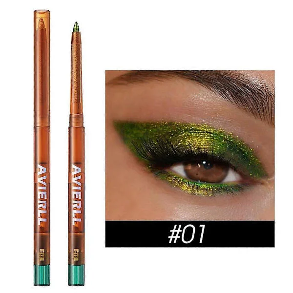 Gel Eyeliner Metallisk Kameæleon Vandtæt Langtidsholdbar Glimtende (grøn)