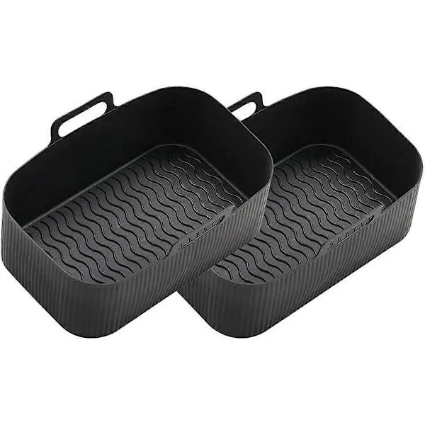 Airfryer-innlegg for Ninja Airfryer Dual, gjenbrukbart silikoninnlegg for Ninja Airfryer-tilbehør