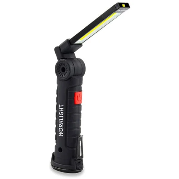 Oppladbar lampe, multifunksjonslampe, multifunksjonslommelykt med magnet, COB-arbeidslampe, sammenleggbar USB-lader, utendørs hjemmeservice (liten)