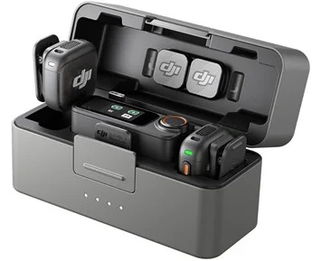 Mic 3 (2 TX + 1 RX + Charging Case) - DJI Mic 3 (2 TX + 1 RX) - trådlös mikrofon med laddfodral