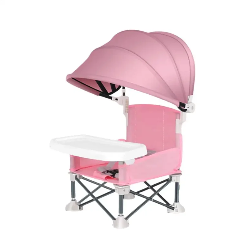 AliExpress - Chaise haute pliable pour bébé, chaise d'appoint pour bébé avec pare-soleil et plateau amovible, chaise haute portable pliable