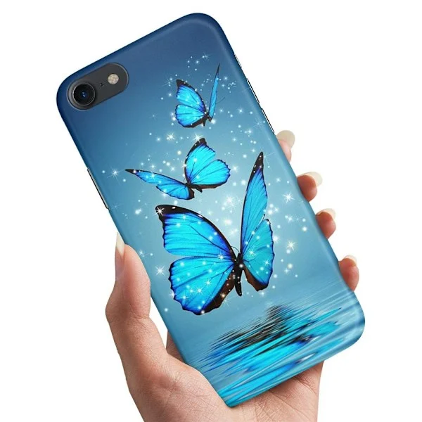 Skal / Mobilskal till iPhone 7 / 8 / SE - Glittrande Fjärilar
