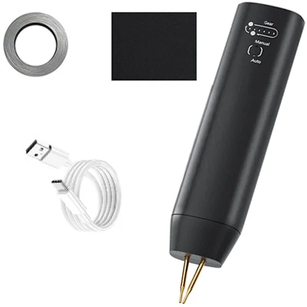 Welmer bærbar punktsveiser med dobbel puls H1, liten sveiser for hobbybruk, 18650 litiumknappbatteri, DIY-sett, nikkelsveising