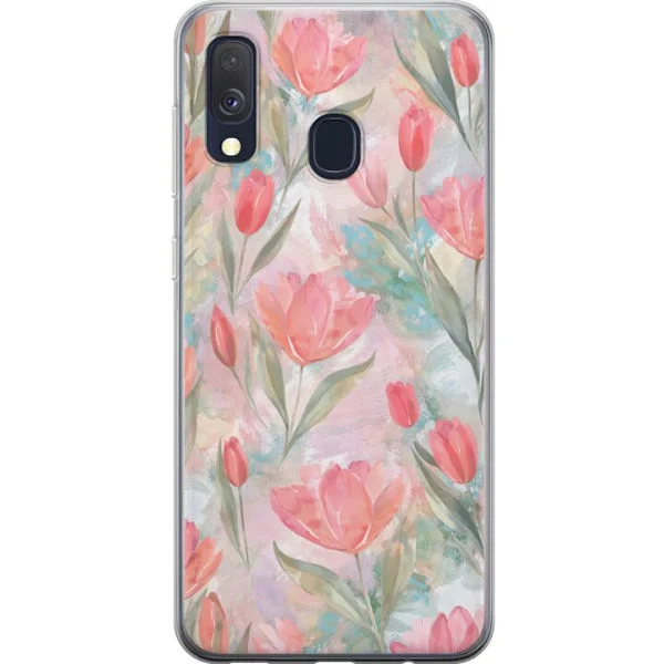 Kompatibelt Mobilskal till Samsung Galaxy A40 Tulips in Bloom