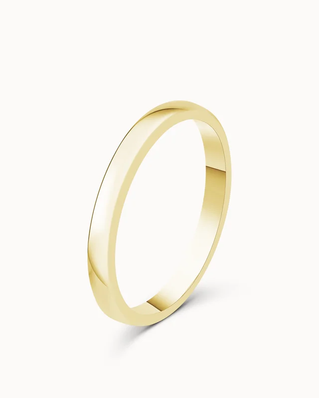 Gladde Ring voor Haar Olivia 18K Geel Goud 2MM - Verlovingsringen & Trouwringen van Vanbruun