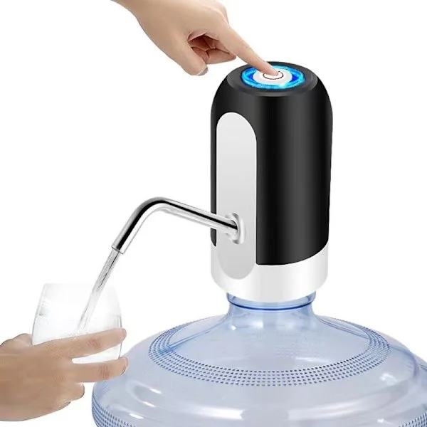 Vattenpump för vattenflaska, 5 gallon USB-laddningsbar vattenflaska pump vattenflaska kanna dispenser pump, för hem, kontor, camping, resor.