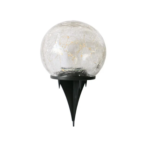 Ulkoaurinkokäyttöiset puutarhavalot, Crack Ball -nurmikkovalot, maanalaisen puutarhavalot (12cm-30LED pallo lämmin keltainen),
