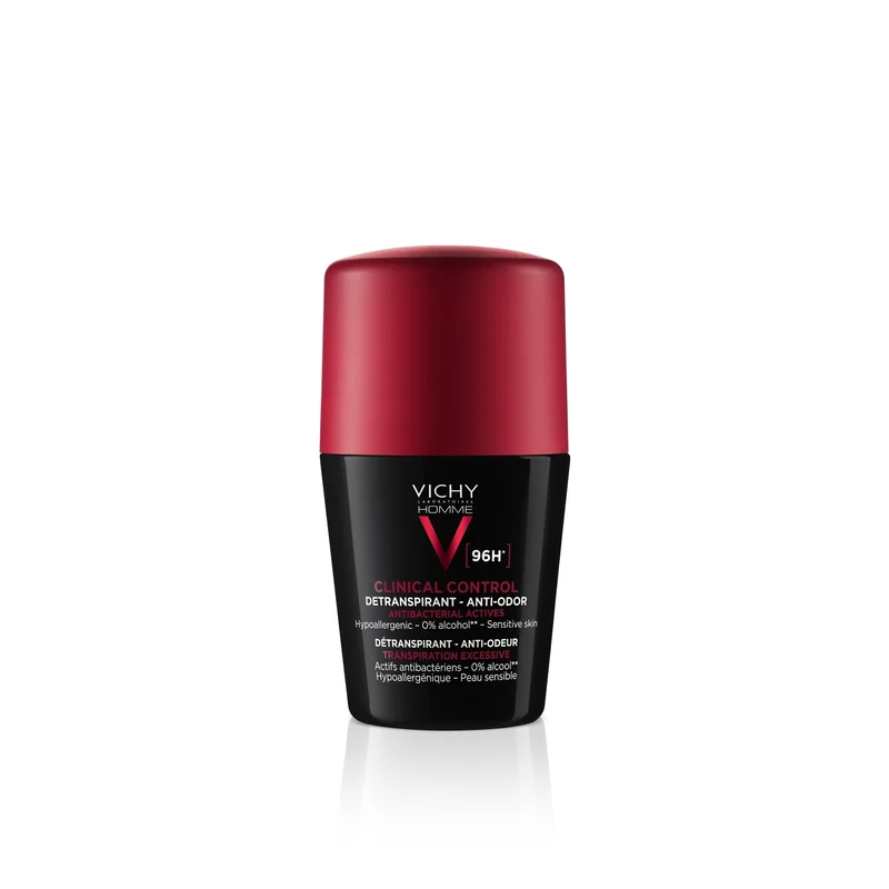 VICHY Homme Homme Clinical Control Deodorante Roll -On 96H Anti -Traspirante No Alcool 50ml Uomo - Deodoranti