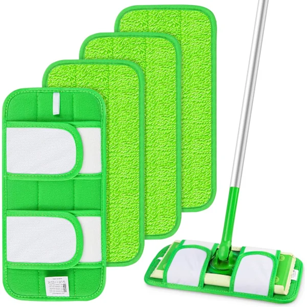 Mikrokuituiset moppityynyt, yhteensopivat Swiffer Sweeper -mopin kanssa, kosteat tyynyt, kuivat tyynyt, uudelleenkäytettävät kosteat tyynyt, mopin 