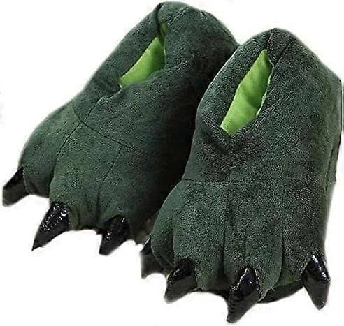 Unisex Plys Dyrepote Hjemmesko, Fuzzy Varme Hjemmesko, Dinosaur Klo Hjemmesko, Hyggelige Pelsede Hjemmesko til Mænd Kvinder & Børn-lingling}