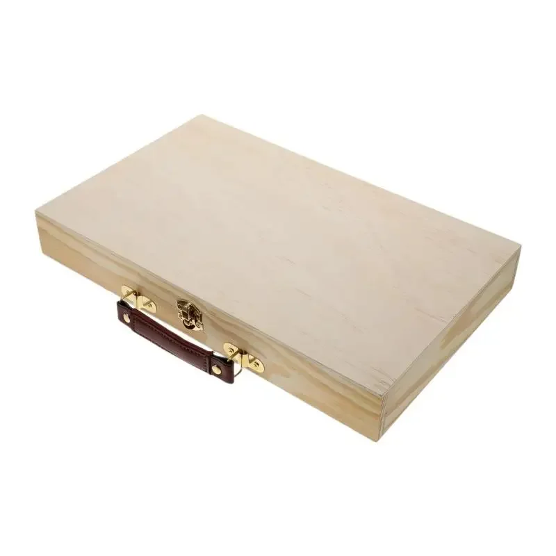 AliExpress - Boîte de fournitures d'artiste en bois, boîte de rangement d'outils d'art tendance, organisateur d'outils de peinture pour pinceaux de 