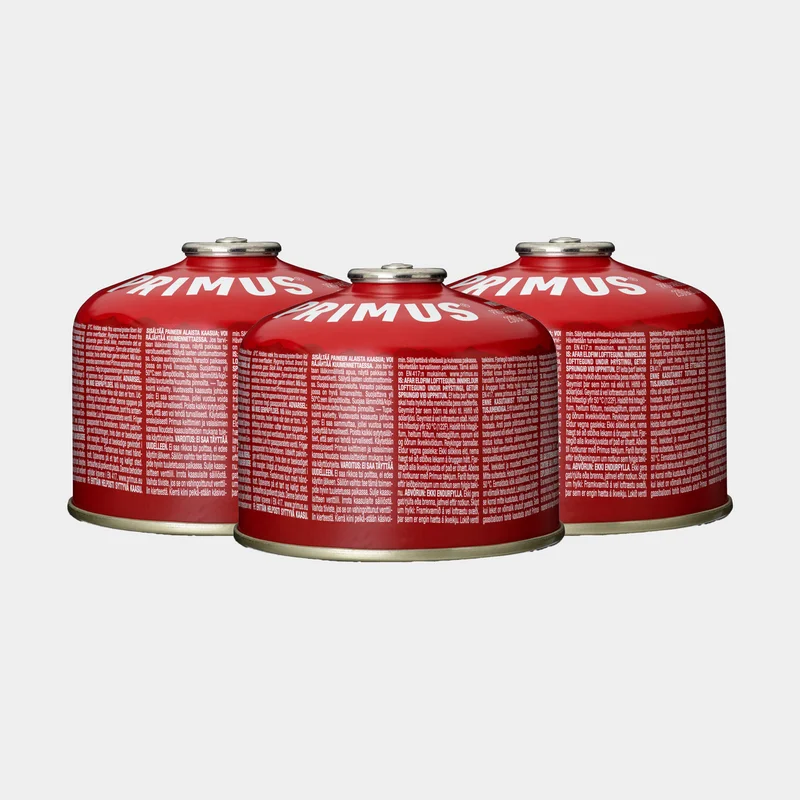 Gas canister / camping gas Primus Power Gas, threaded, -15° to +25°C, 230 grams, 3-pack