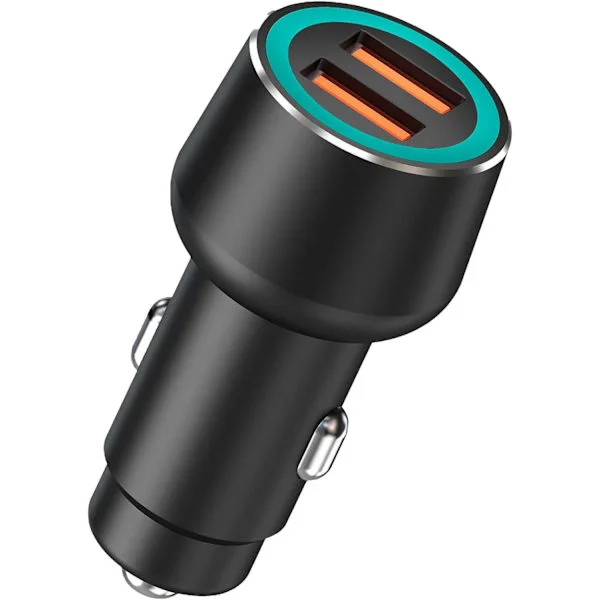 USB-billader for sigarettenner, hurtiglading 100 W, USB-billader for telefonuttak